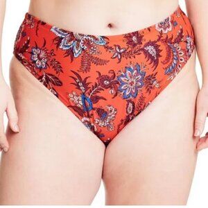 Rhode X Target Large Leafy Floral Print Hipster Bikini Bottom 4X NWOT
